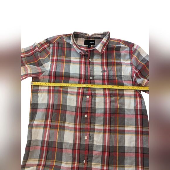 🛍️Hurley Button Up Collared Short Sleeve Shirt Size Large - Picture 6 of 6